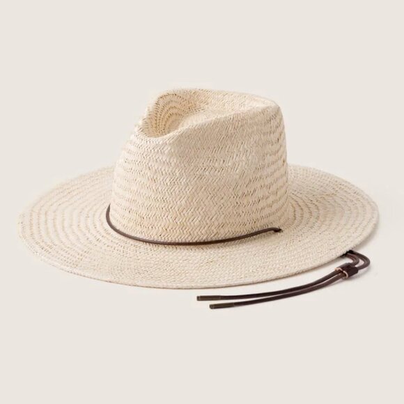 Will & Bear Rider Bone White Palm Straw Hat Size Small NWT - Picture 1 of 11